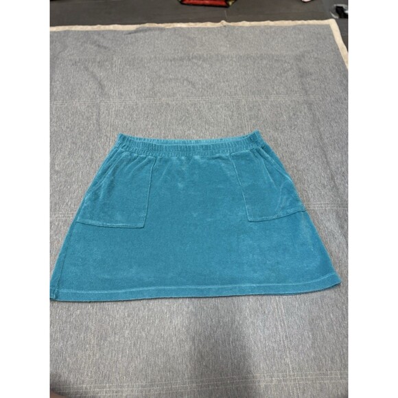 Monrow Skirt Womans XL Blue French Short Pockets Elastic Waist Ranning‎ Walking - Picture 3 of 9